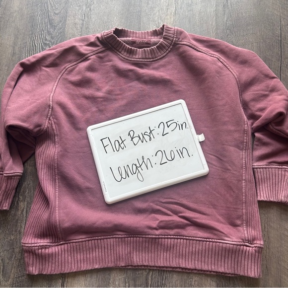 Aerie | Oversized Red Mock Neck Long Sleeve Slouchy Lounge Sweatshirt Small - Picture 10 of 12